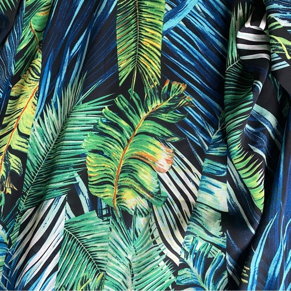 Lulla Collection by Bindya Beach Cover Up Open Front Tropical Pool Robe Size L - Picture 3 of 6